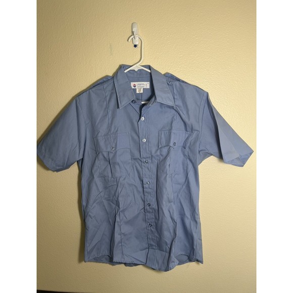 Liberty‎ Uniform 732MPB Short Sleeved Police Shirt - Police Blue Size Small - Picture 2 of 2
